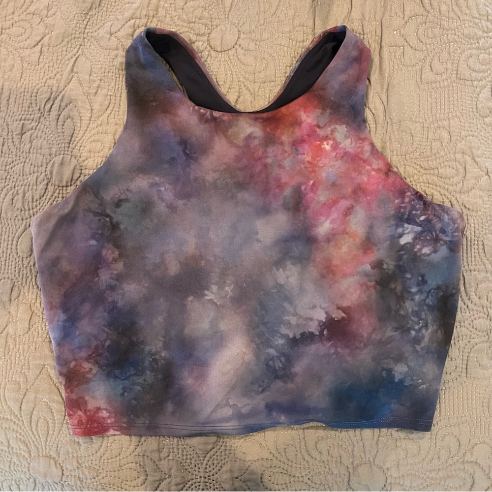 Athleta Multicolor Tie-Dye Sports Bra/Crop Top—XL